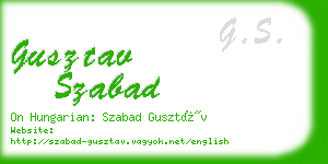 gusztav szabad business card